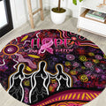 Breast Cancer Aboriginal Round Carpet Australian Indigenous Never Give Up - Faith Hope Love