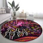 Breast Cancer Aboriginal Round Carpet Australian Indigenous Never Give Up - Faith Hope Love
