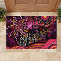 Breast Cancer Aboriginal Rubber Doormat Australian Indigenous Never Give Up - Faith Hope Love