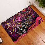 Breast Cancer Aboriginal Rubber Doormat Australian Indigenous Never Give Up - Faith Hope Love