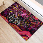 Breast Cancer Aboriginal Rubber Doormat Australian Indigenous Never Give Up - Faith Hope Love
