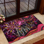Breast Cancer Aboriginal Rubber Doormat Australian Indigenous Never Give Up - Faith Hope Love