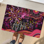 Breast Cancer Aboriginal Rubber Doormat Australian Indigenous Never Give Up - Faith Hope Love