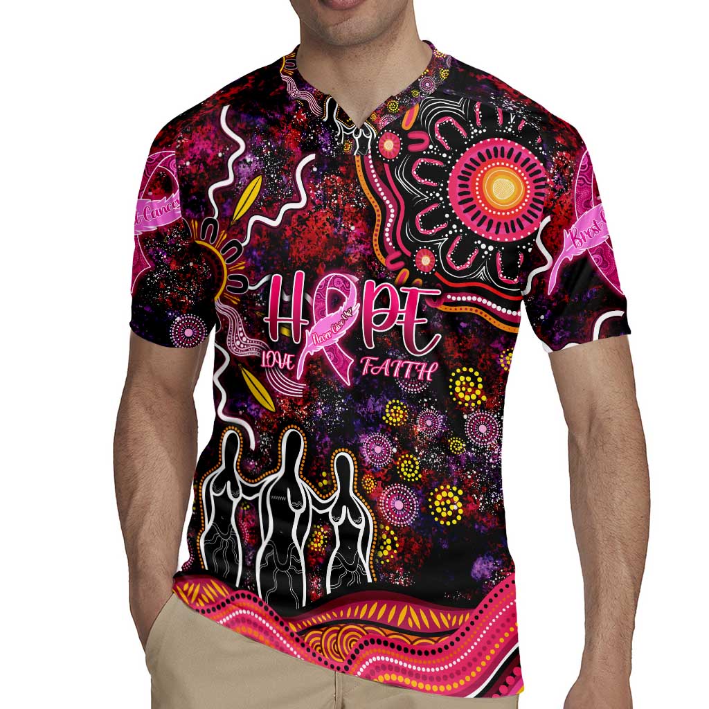 Breast Cancer Aboriginal Rugby Jersey Australian Indigenous Never Give Up - Faith Hope Love