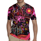 Breast Cancer Aboriginal Rugby Jersey Australian Indigenous Never Give Up - Faith Hope Love