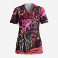Breast Cancer Aboriginal Scrub Top Australian Indigenous Never Give Up - Faith Hope Love - Aussie Hoodie