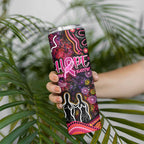 Breast Cancer Aboriginal Skinny Tumbler Australian Indigenous Never Give Up - Faith Hope Love