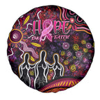 Breast Cancer Aboriginal Spare Tire Cover Australian Indigenous Never Give Up - Faith Hope Love