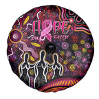 Breast Cancer Aboriginal Spare Tire Cover Australian Indigenous Never Give Up - Faith Hope Love