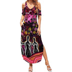 Breast Cancer Aboriginal Summer Maxi Dress Australian Indigenous Never Give Up - Faith Hope Love