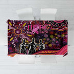 Breast Cancer Aboriginal Tablecloth Australian Indigenous Never Give Up - Faith Hope Love
