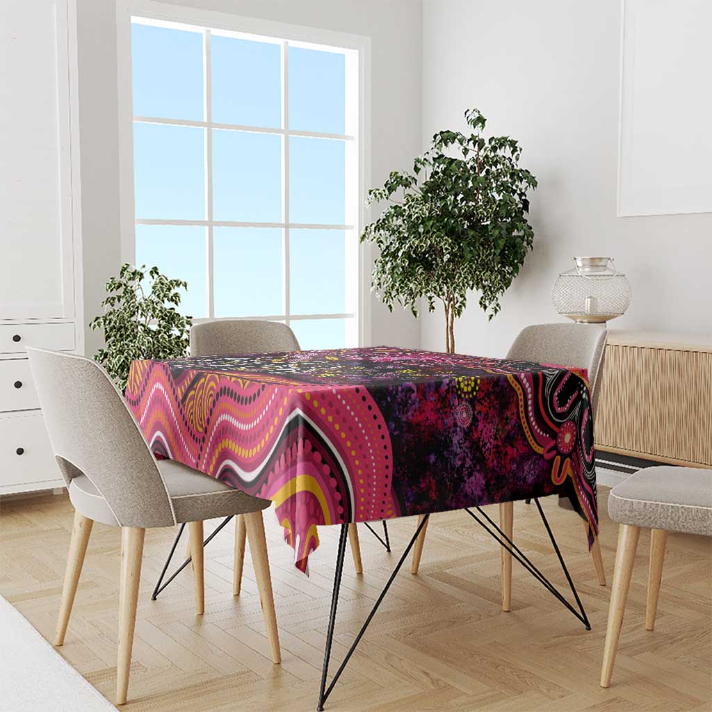 Breast Cancer Aboriginal Tablecloth Australian Indigenous Never Give Up - Faith Hope Love
