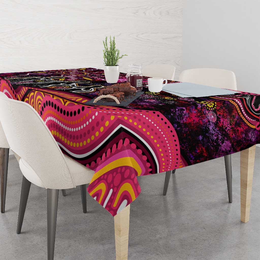 Breast Cancer Aboriginal Tablecloth Australian Indigenous Never Give Up - Faith Hope Love