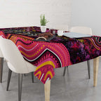 Breast Cancer Aboriginal Tablecloth Australian Indigenous Never Give Up - Faith Hope Love