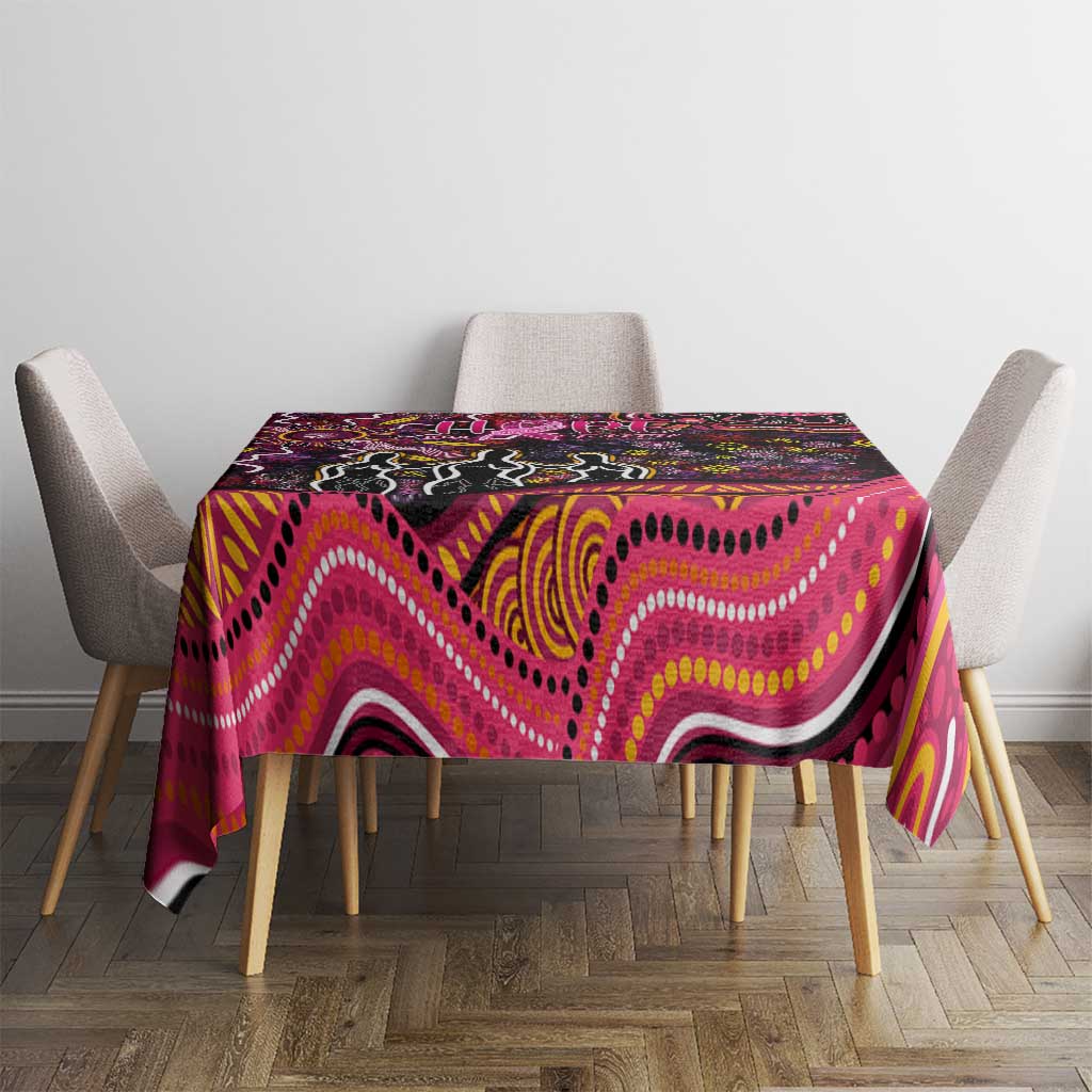 Breast Cancer Aboriginal Tablecloth Australian Indigenous Never Give Up - Faith Hope Love