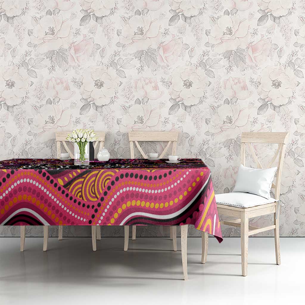 Breast Cancer Aboriginal Tablecloth Australian Indigenous Never Give Up - Faith Hope Love