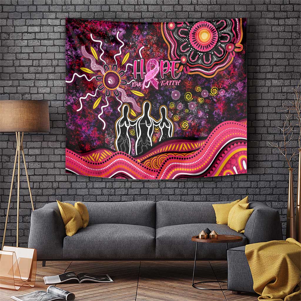 Breast Cancer Aboriginal Tapestry Australian Indigenous Never Give Up - Faith Hope Love