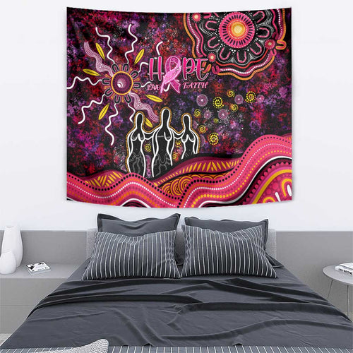 Breast Cancer Aboriginal Tapestry Australian Indigenous Never Give Up - Faith Hope Love
