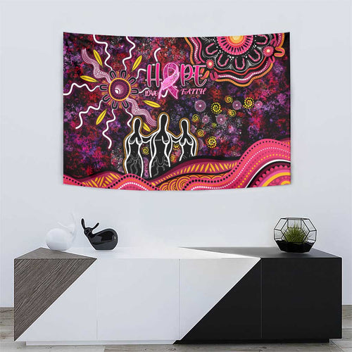 Breast Cancer Aboriginal Tapestry Australian Indigenous Never Give Up - Faith Hope Love