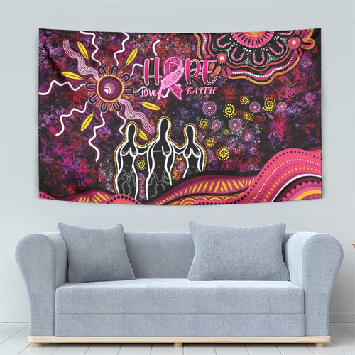 Breast Cancer Aboriginal Tapestry Australian Indigenous Never Give Up - Faith Hope Love