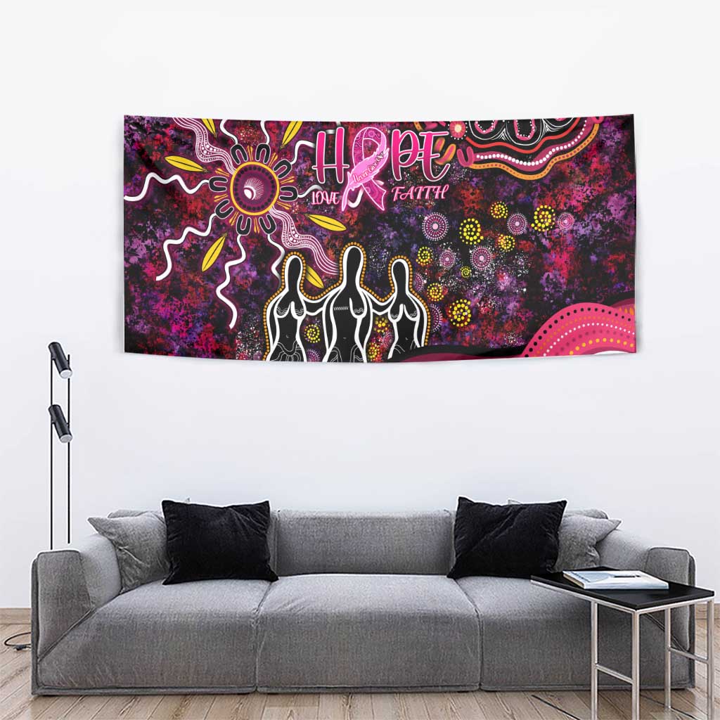 Breast Cancer Aboriginal Tapestry Australian Indigenous Never Give Up - Faith Hope Love
