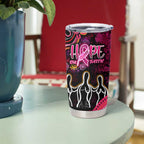 Breast Cancer Aboriginal Tumbler Cup Australian Indigenous Never Give Up - Faith Hope Love