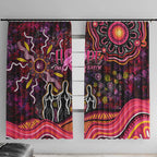 Breast Cancer Aboriginal Window Curtain Australian Indigenous Never Give Up - Faith Hope Love