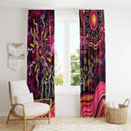 Breast Cancer Aboriginal Window Curtain Australian Indigenous Never Give Up - Faith Hope Love