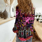 Breast Cancer Aboriginal Women Casual Shirt Australian Indigenous Never Give Up - Faith Hope Love