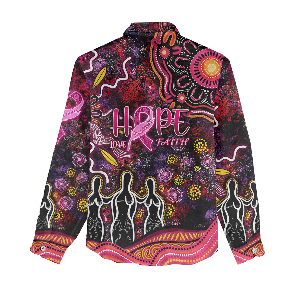 Breast Cancer Aboriginal Women Casual Shirt Australian Indigenous Never Give Up - Faith Hope Love