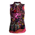 Breast Cancer Aboriginal Women Sleeveless Polo Shirt Australian Indigenous Never Give Up - Faith Hope Love