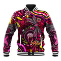 Breast Cancer Dragonfly Aboriginal Baseball Jacket We're Stronger Together