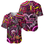 Breast Cancer Dragonfly Aboriginal Baseball Jersey We're Stronger Together