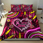 Breast Cancer Dragonfly Aboriginal Bedding Set We're Stronger Together