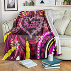 Breast Cancer Dragonfly Aboriginal Blanket We're Stronger Together