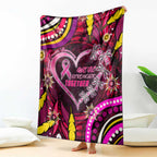 Breast Cancer Dragonfly Aboriginal Blanket We're Stronger Together