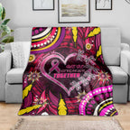 Breast Cancer Dragonfly Aboriginal Blanket We're Stronger Together