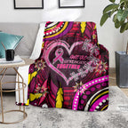 Breast Cancer Dragonfly Aboriginal Blanket We're Stronger Together