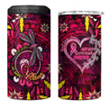 Breast Cancer Dragonfly Aboriginal 4 in 1 Can Cooler Tumbler We're Stronger Together