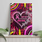 Breast Cancer Dragonfly Aboriginal Canvas Wall Art We're Stronger Together