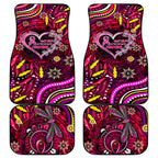 Breast Cancer Dragonfly Aboriginal Car Mats We're Stronger Together