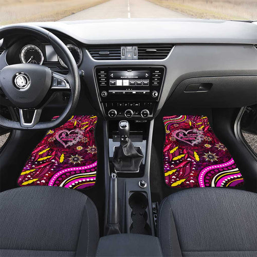 Breast Cancer Dragonfly Aboriginal Car Mats We're Stronger Together