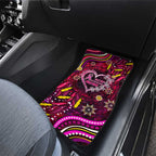 Breast Cancer Dragonfly Aboriginal Car Mats We're Stronger Together