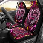 Breast Cancer Dragonfly Aboriginal Car Seat Cover We're Stronger Together