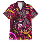 Breast Cancer Dragonfly Aboriginal Family Matching Puletasi and Hawaiian Shirt We're Stronger Together