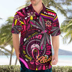 Breast Cancer Dragonfly Aboriginal Hawaiian Shirt We're Stronger Together