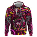 Breast Cancer Dragonfly Aboriginal Hoodie We're Stronger Together