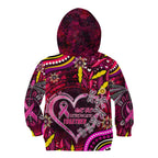 Breast Cancer Dragonfly Aboriginal Kid Hoodie We're Stronger Together
