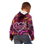 Breast Cancer Dragonfly Aboriginal Kid Hoodie We're Stronger Together