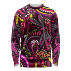 Breast Cancer Dragonfly Aboriginal Long Sleeve Shirt We're Stronger Together
